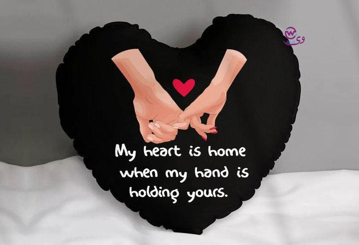 Heart Fabric Cushion - Valentine's Day- lOVE IS.. - weprint.yourgift