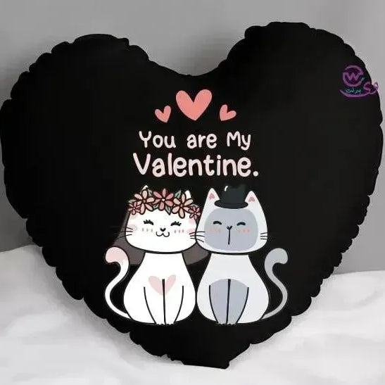 Heart Fabric Cushion - Valentine's Day- lOVE IS.. - WE PRINT