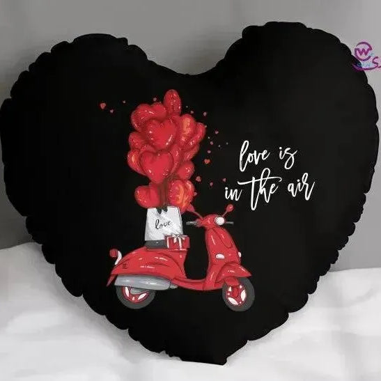 Heart Fabric Cushion - Valentine's Day- lOVE IS.. - WE PRINT