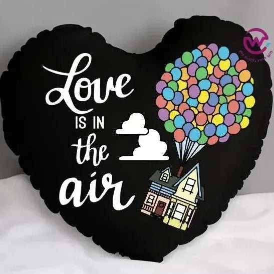 Heart Fabric Cushion - Valentine's Day- lOVE IS.. - WE PRINT