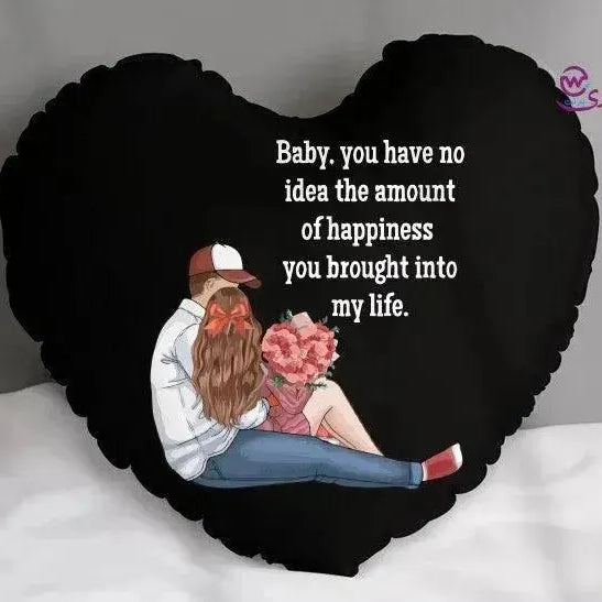 Heart Fabric Cushion - Valentine's Day- lOVE IS.. - WE PRINT