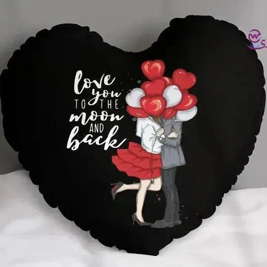 Heart Fabric Cushion - Valentine's Day- lOVE IS.. - WE PRINT