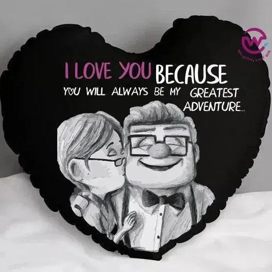 Heart Fabric Cushion - Valentine's Day- lOVE IS.. - WE PRINT