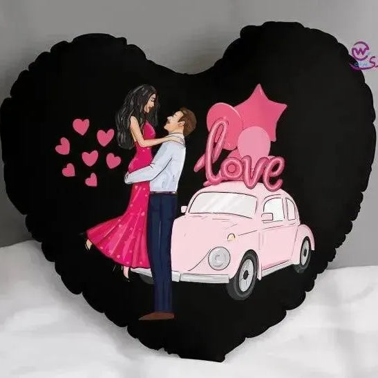 Heart Fabric Cushion - Valentine's Day- lOVE IS.. - WE PRINT