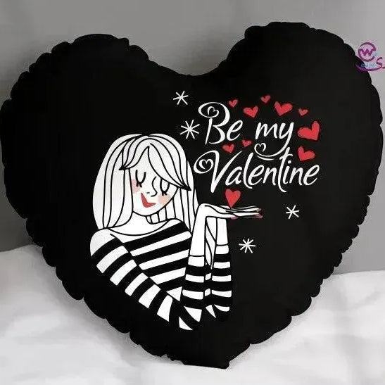 Heart Fabric Cushion - Valentine's Day- lOVE IS.. - WE PRINT