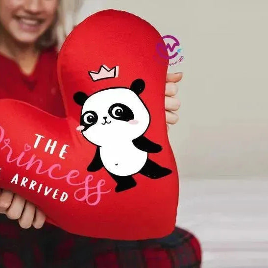 Heart Fabric Cushion - Valentine's Day - PANDA - WE PRINT