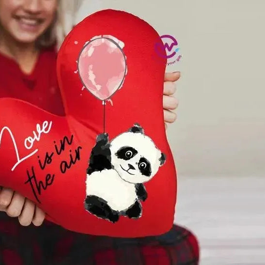 Heart Fabric Cushion - Valentine's Day - PANDA - WE PRINT