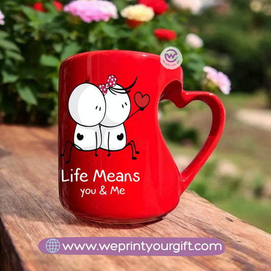 Heart Handle Mug- Valentine’s Designs - WE PRINT