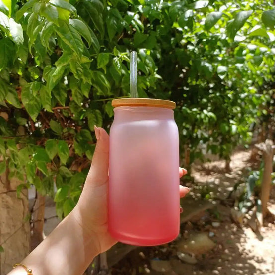 Frosted mug with straw- Customization Option