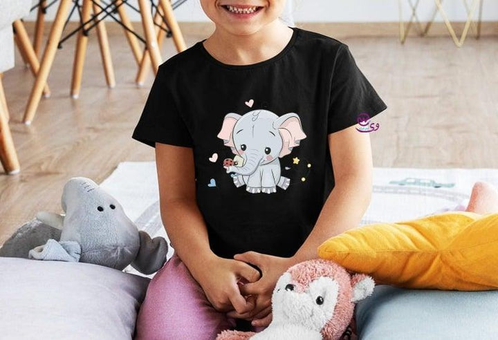 Kids half sleeve T-shirt - Elephant - weprint.yourgift
