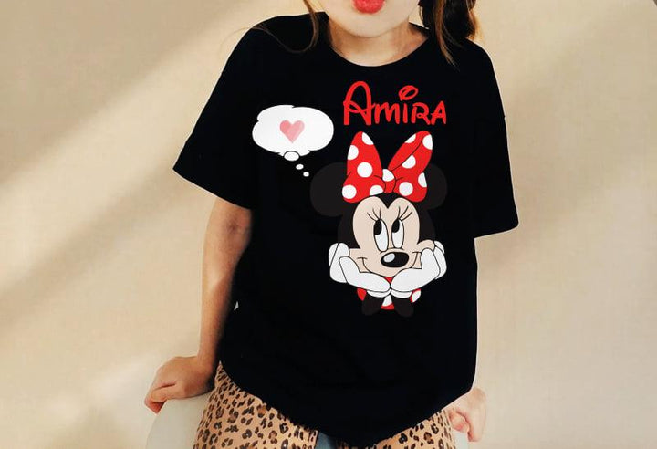 Kids half sleeve T-shirt - Minnie Mouse - weprint.yourgift