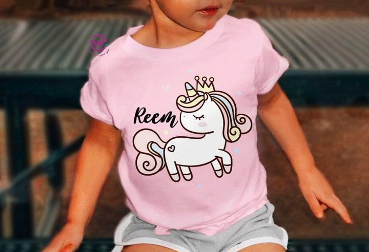 Kids half sleeve T-shirt - Unicorn - weprint.yourgift