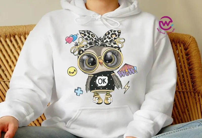 Kids hoodie-Cute Owl - WE PRINT
