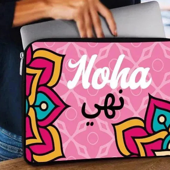 Laptop Sleeve-Canvas-Boho -Names - WE PRINT