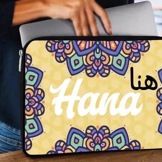Laptop Sleeve-Canvas-Boho -Names - WE PRINT