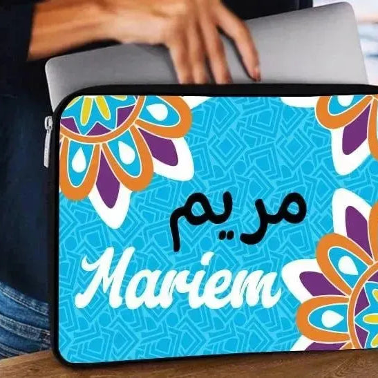 Laptop Sleeve-Canvas-Boho -Names - WE PRINT