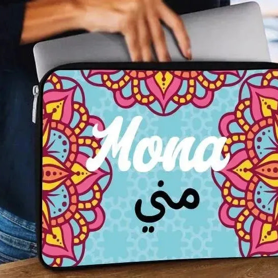 Laptop Sleeve-Canvas-Boho -Names - WE PRINT