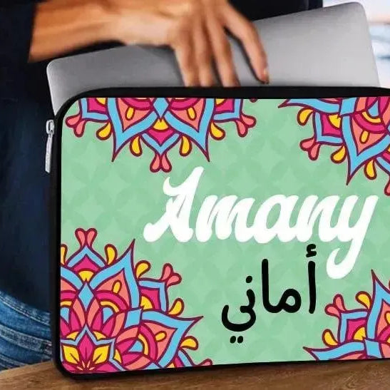 Laptop Sleeve-Canvas-Boho -Names - WE PRINT