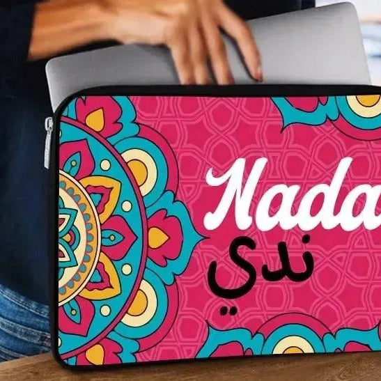 Laptop Sleeve-Canvas-Boho -Names - WE PRINT