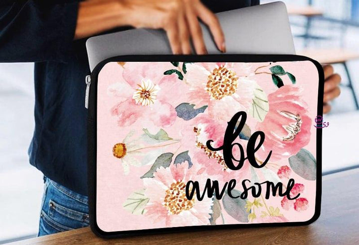 Laptop Sleeve-Canvas- Motivation -Floral - weprint.yourgift