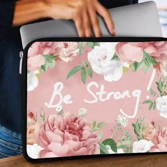 Laptop Sleeve-Canvas- Motivation -Floral - WE PRINT