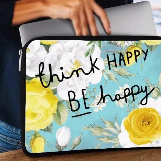Laptop Sleeve-Canvas- Motivation -Floral - WE PRINT