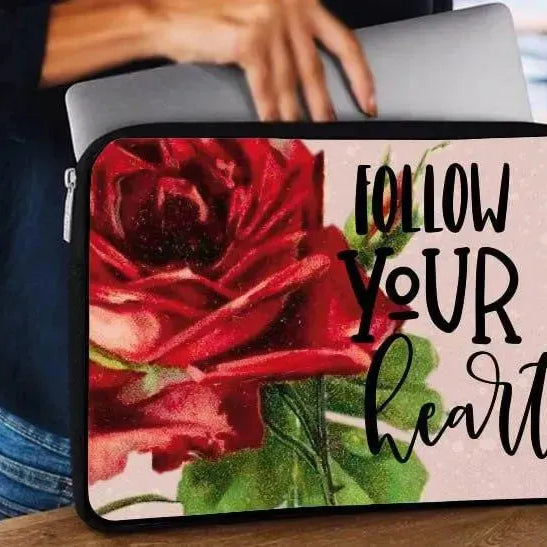 Laptop Sleeve-Canvas- Motivation -Floral - WE PRINT