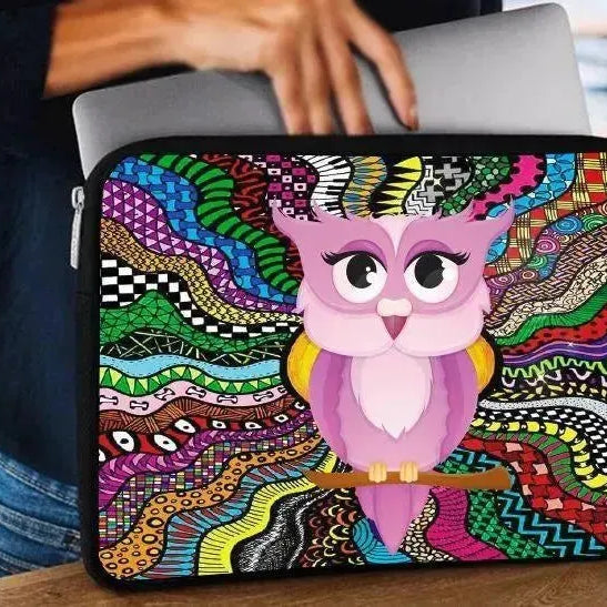 Laptop Sleeve-Canvas- Owl - WE PRINT