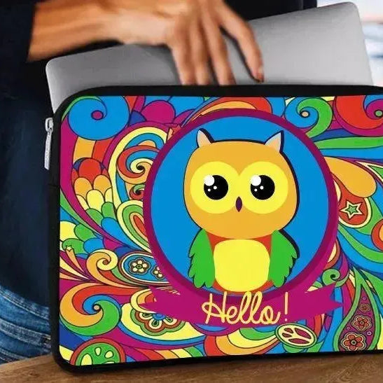 Laptop Sleeve-Canvas- Owl - WE PRINT