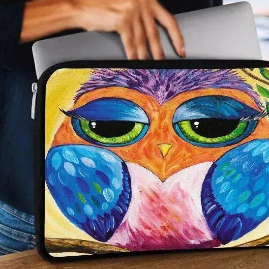 Laptop Sleeve-Canvas- Owl - WE PRINT