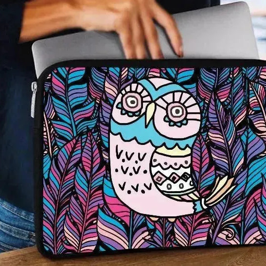 Laptop Sleeve-Canvas- Owl - WE PRINT