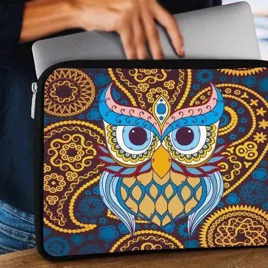 Laptop Sleeve-Canvas- Owl - WE PRINT