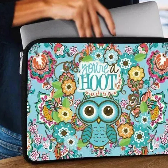Laptop Sleeve-Canvas- Owl - WE PRINT