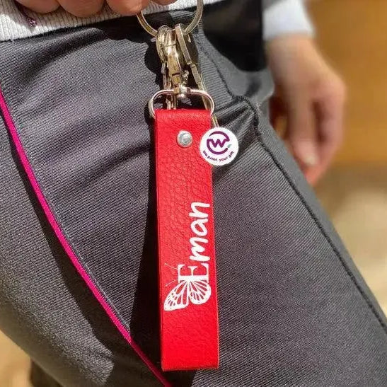 Leather Keychain - Names-B - WE PRINT