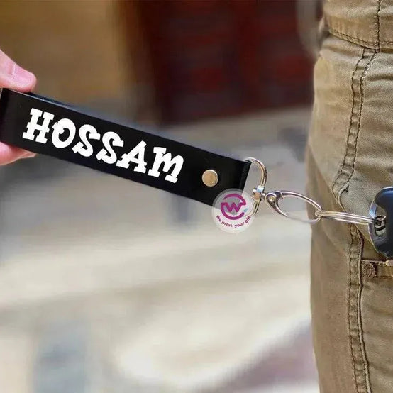 Leather Keychain - Names-D - WE PRINT