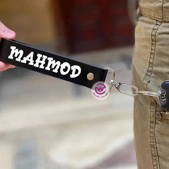 Leather Keychain - Names-D - WE PRINT