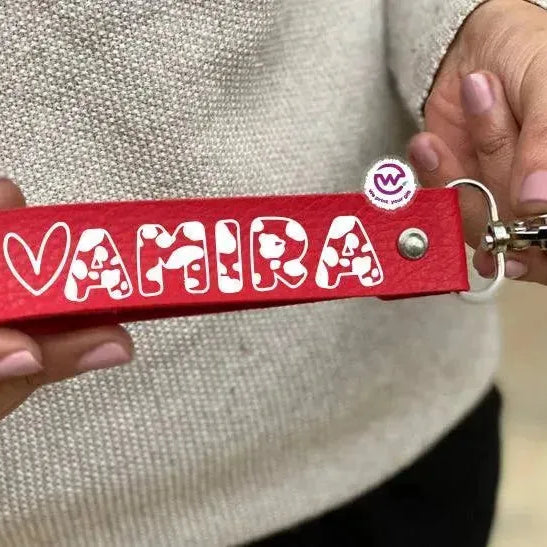 Leather Keychain - Names-E - WE PRINT