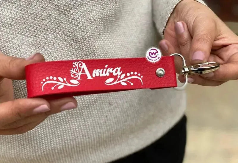 Leather Keychain - Names-E - WE PRINT