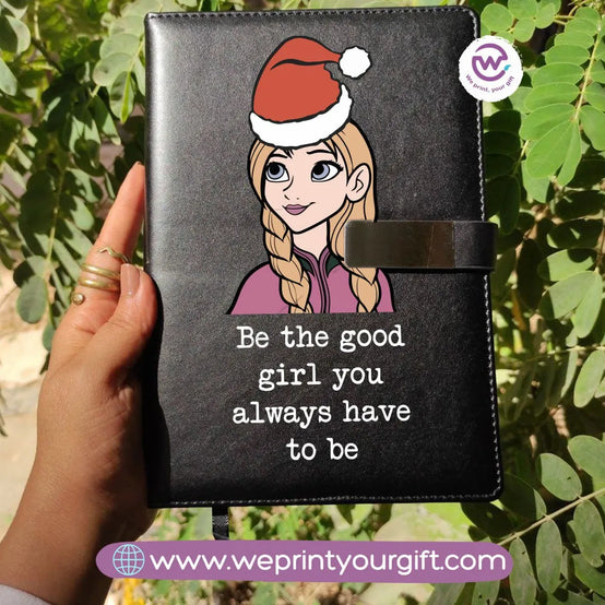 Leather Notebook with Magnetic Clip-Christmas - WE PRINT