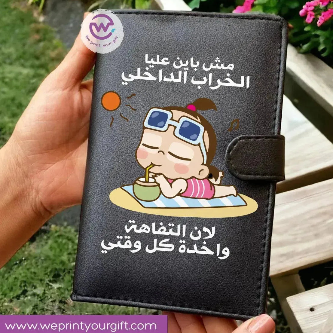 Leather wallet for women - Comics A - WE PRINT