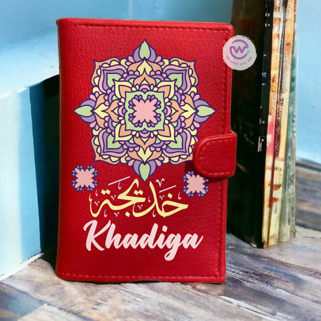 Leather wallet for women- Mandala - WE PRINT