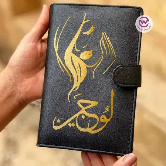 leather wallet for women -Names-D - WE PRINT