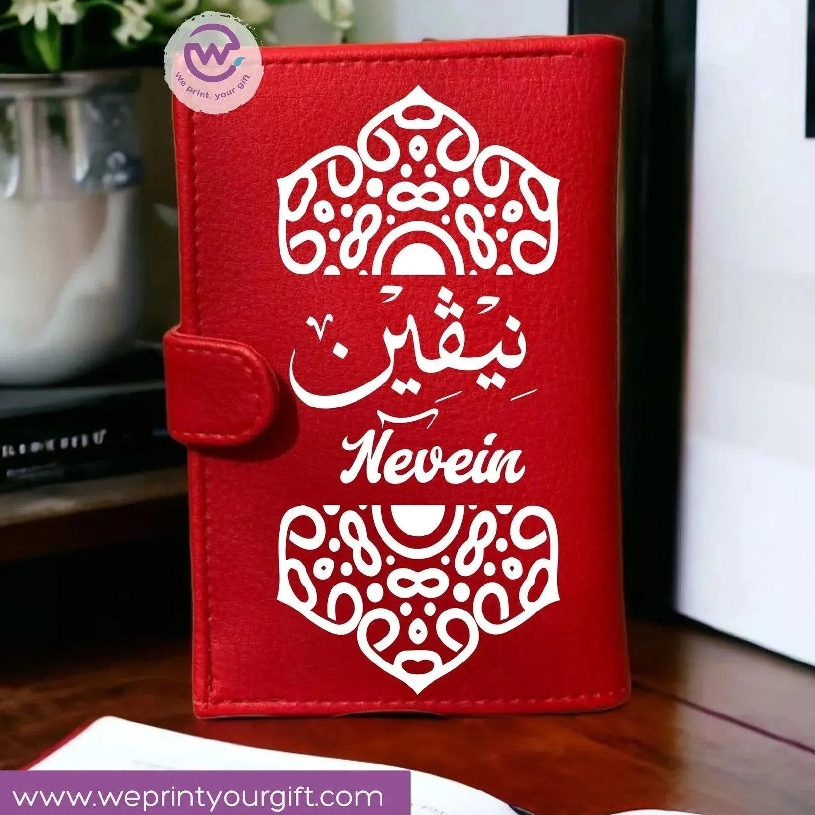 Leather wallet for women -Names-F - WE PRINT