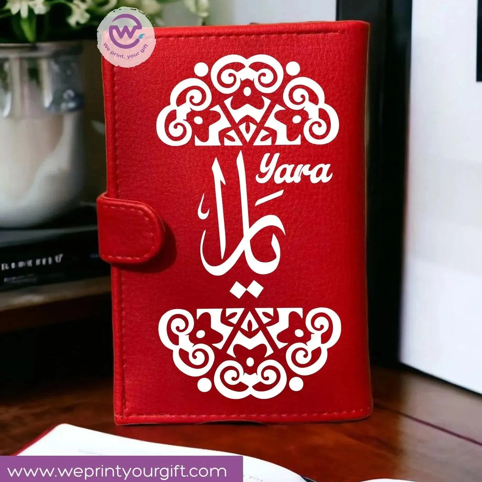 Leather wallet for women -Names-F - WE PRINT