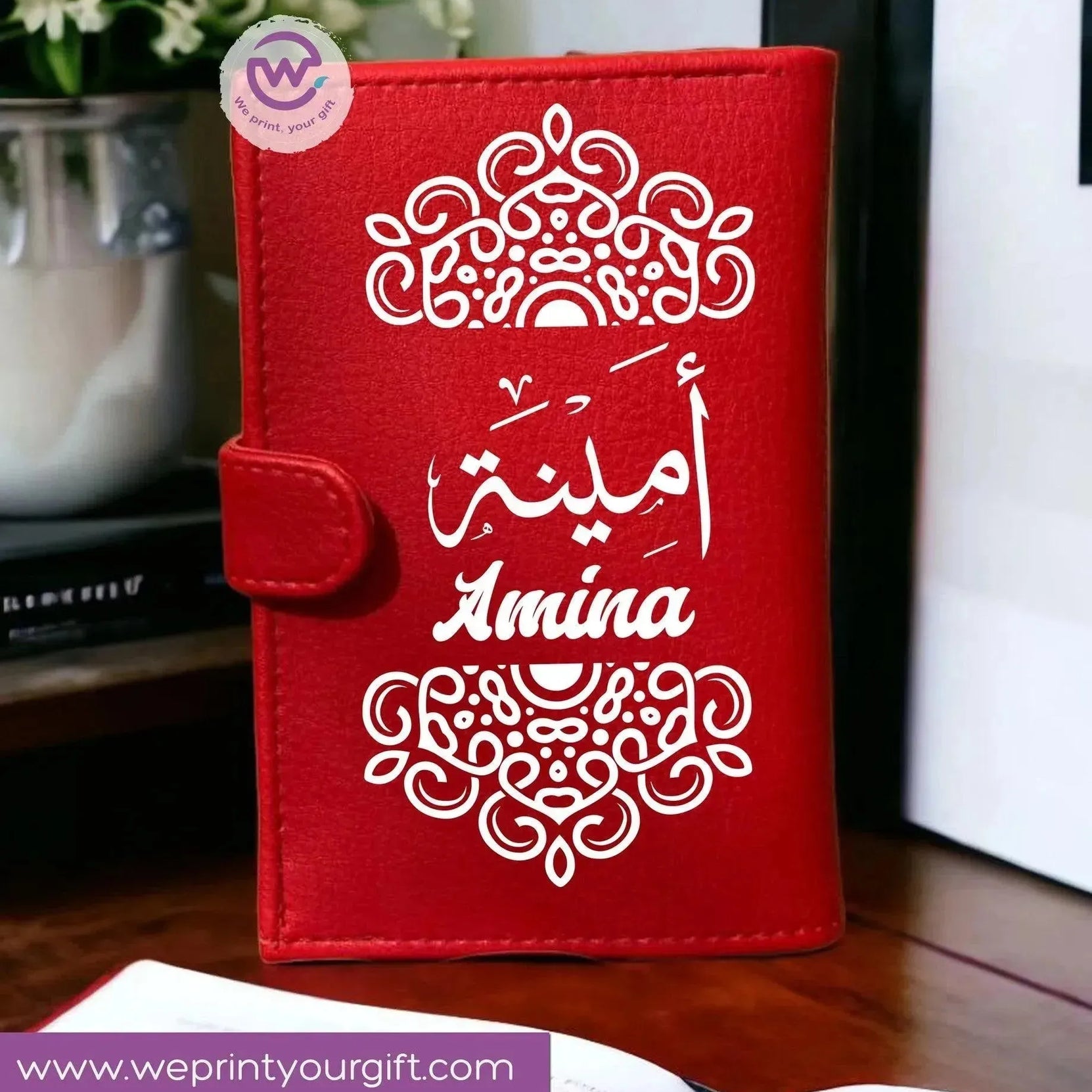 Leather wallet for women -Names-F - WE PRINT