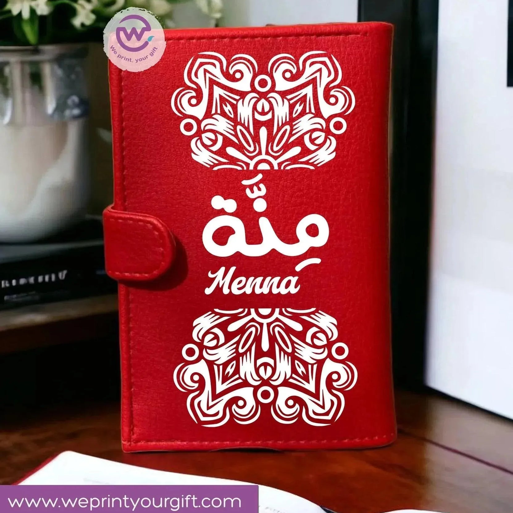 Leather wallet for women -Names-F - WE PRINT