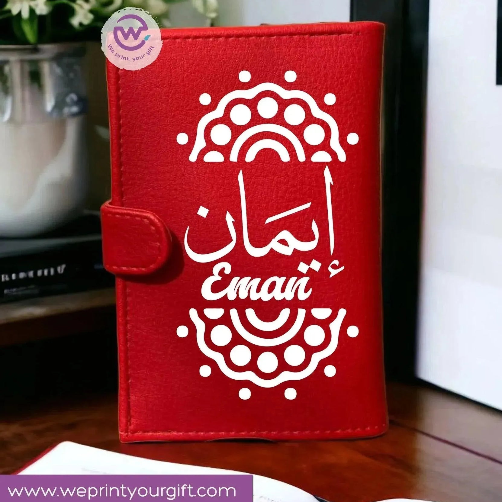 Leather wallet for women -Names-F - WE PRINT