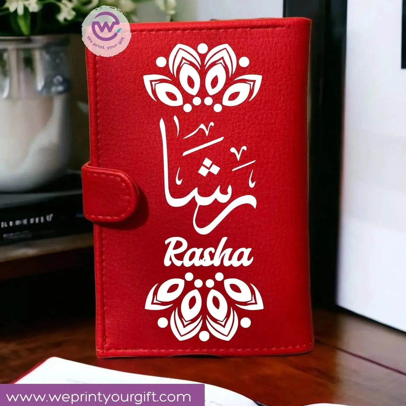 Leather wallet for women -Names-F - WE PRINT