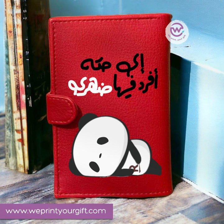 Leather wallet for women -Panda - WE PRINT