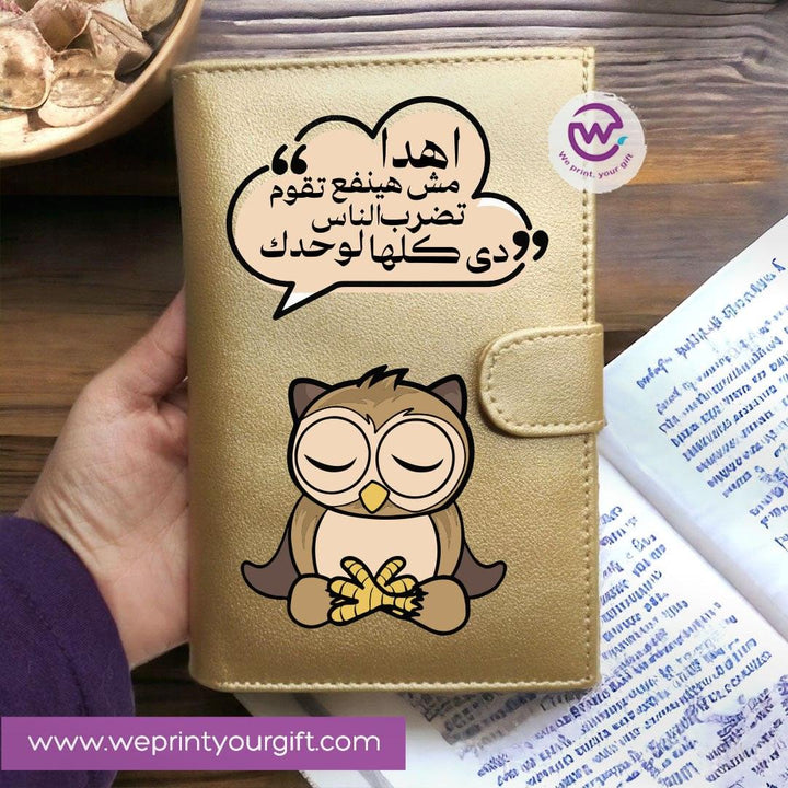 Leather wallet -Gold - Comic - WE PRINT